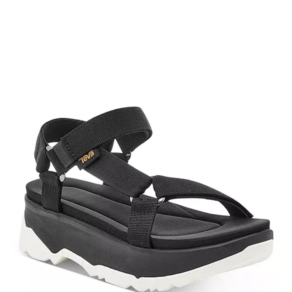 Teva Black and White Platform Sandals